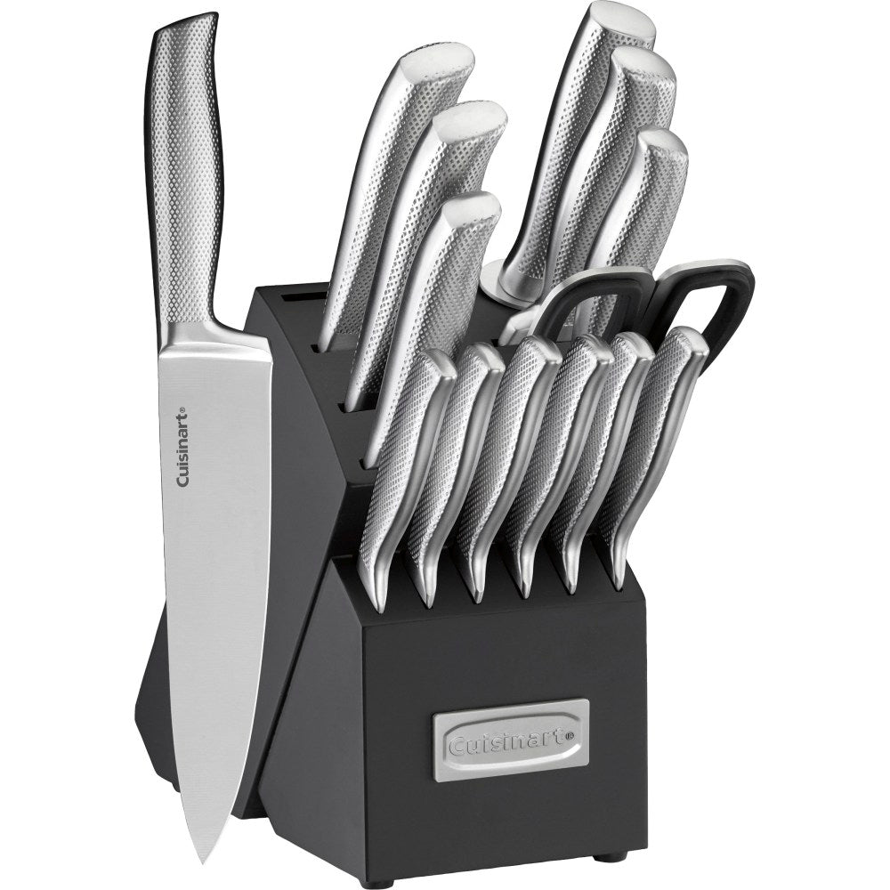 Cuisinart German Steel Cutlery Block Set, 14-5/16in x 5-7/8in, Set Of 15 Pieces