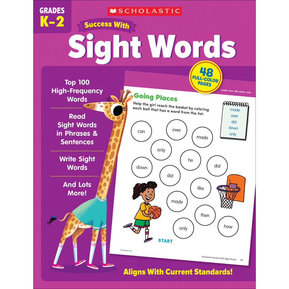 Scholastic Success With Sight Words, Grades K - 2