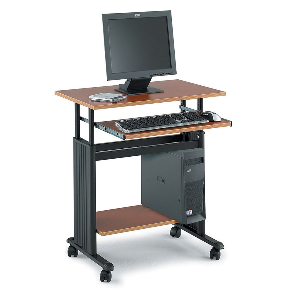 Safco Muv Adjustable-Height Workstation, Medium 33inH x 22inW x 28-1/2inD, Oak