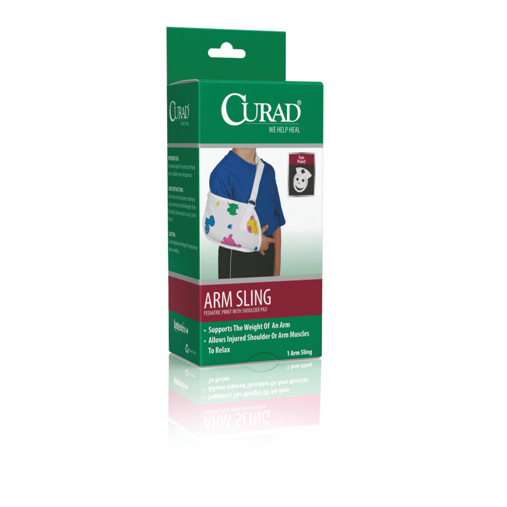 CURAD Pediatric Arm Slings, 12in, Case Of 4