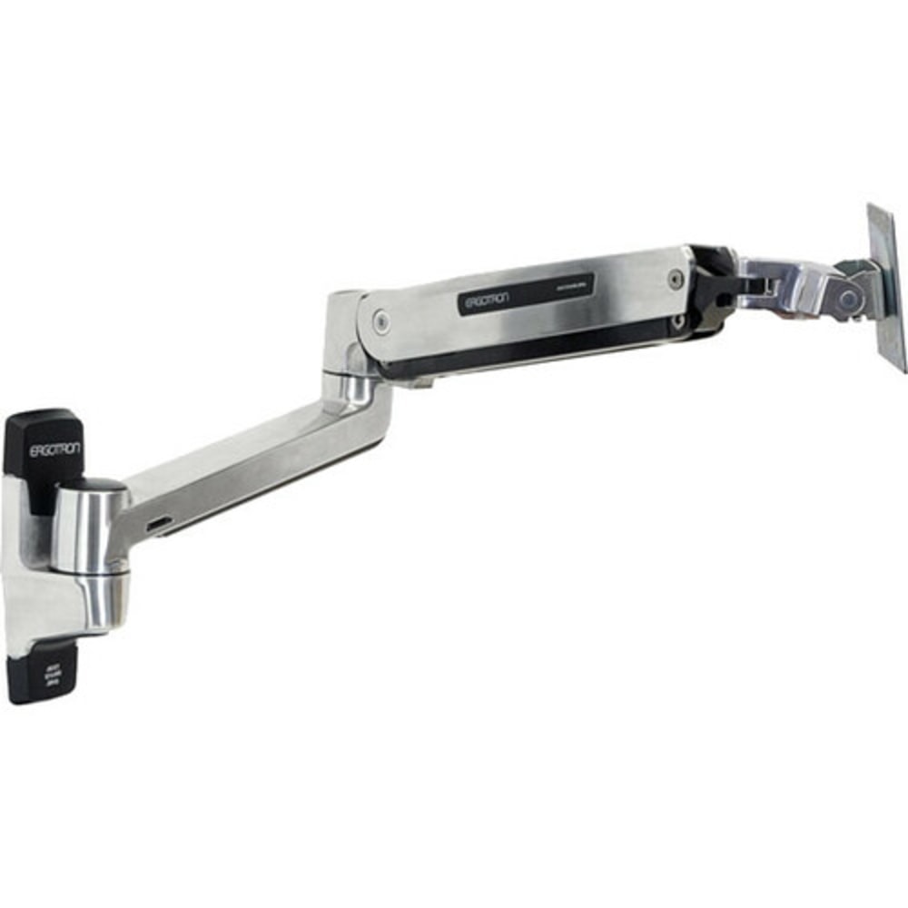 Ergotron Mounting Arm for Flat Panel Display, All-in-One Computer - Polished Aluminum - Height Adjustable - 46in Screen Support - 30 lb Load Capacity - 75 x 75, 100 x 100, 200 x 100, 200 x 200, 400 x 200, 400 x 300, 400 x 400 - VESA Mount Compatible