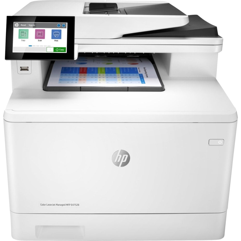 HP LaserJet Managed E47528f Laser All-in-One Color Printer