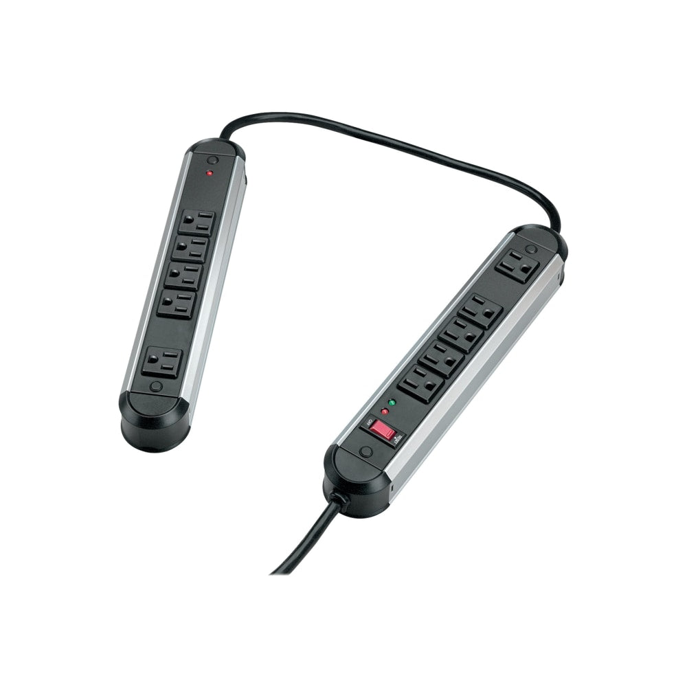 Fellowes Ten-Outlet Metal Split Surge Protector