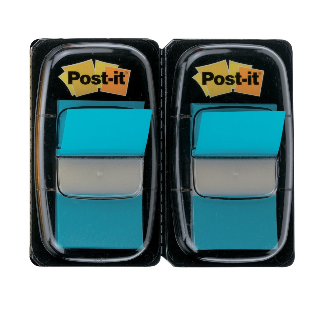 Post it Flags, 1in x 1 7/10in, Bright Blue, 50 Flags Per Pad, Pack Of 2 Pads