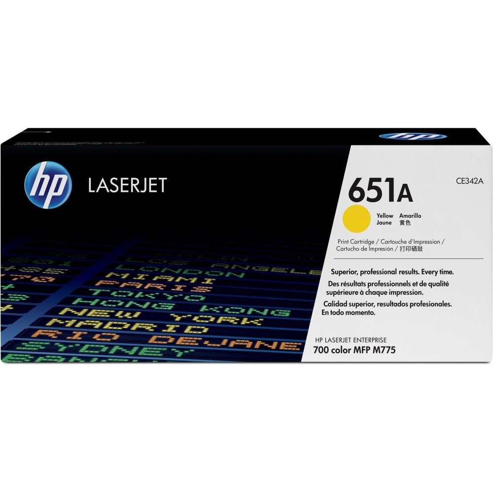 HP 651A Yellow Toner Cartridge, CE342AG