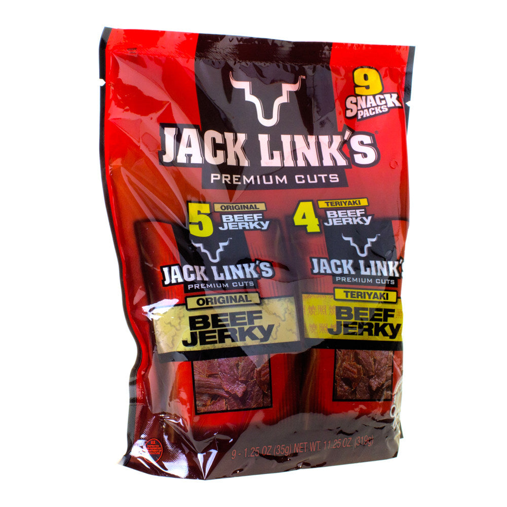 Jack Links Beef Jerky Variety Pack, 1.2 Oz, Bag Of 9 Packs