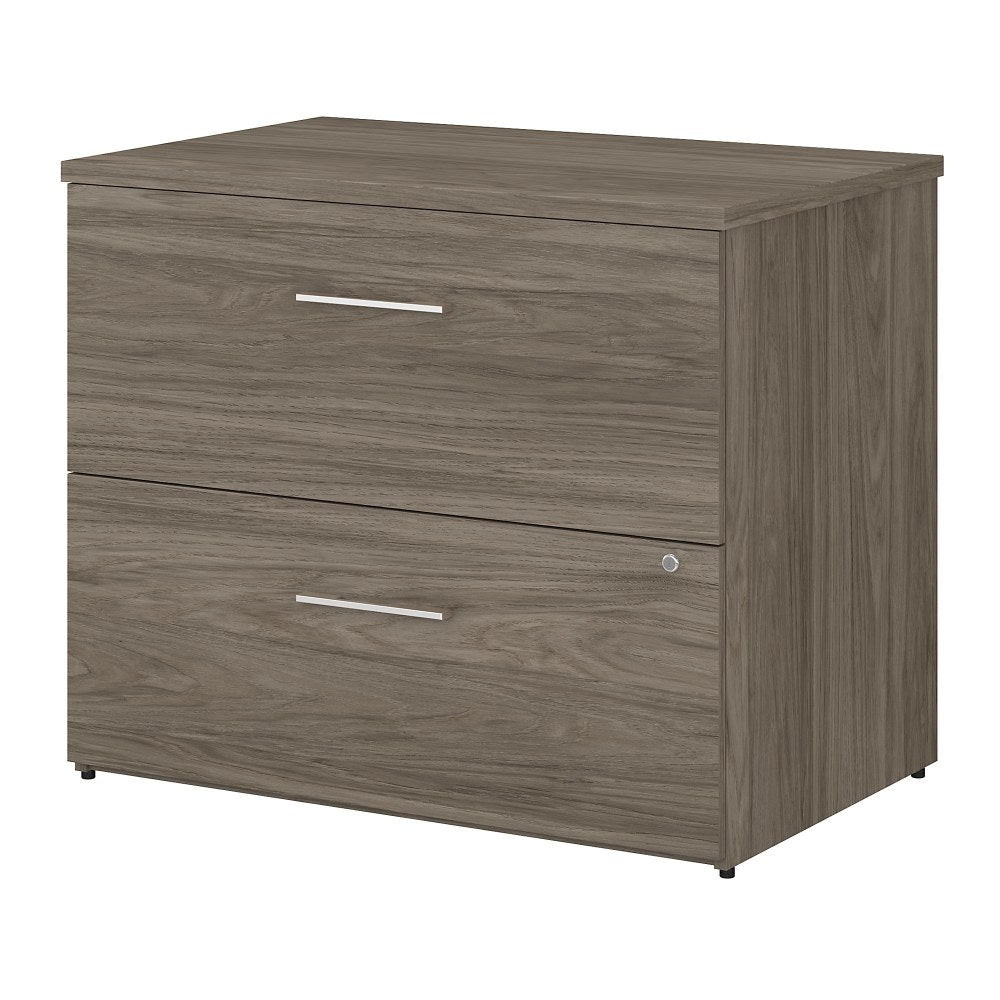 Bush Business Furniture Office 500 35-2/3inW x 23-1/3inD Lateral 2-Drawer File Cabinet, Modern Hickory, Standard Delivery - Partially Assembled