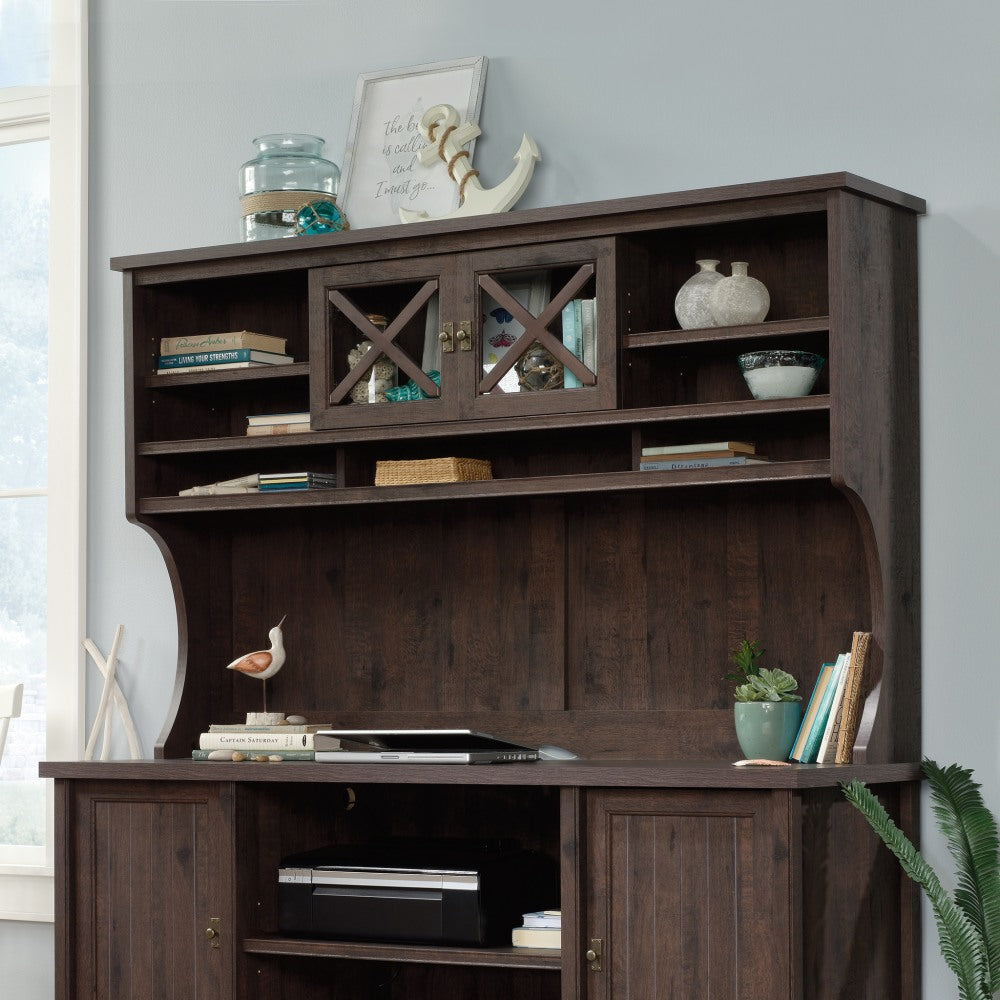 Sauder Costa Large Hutch, Coffee Oak