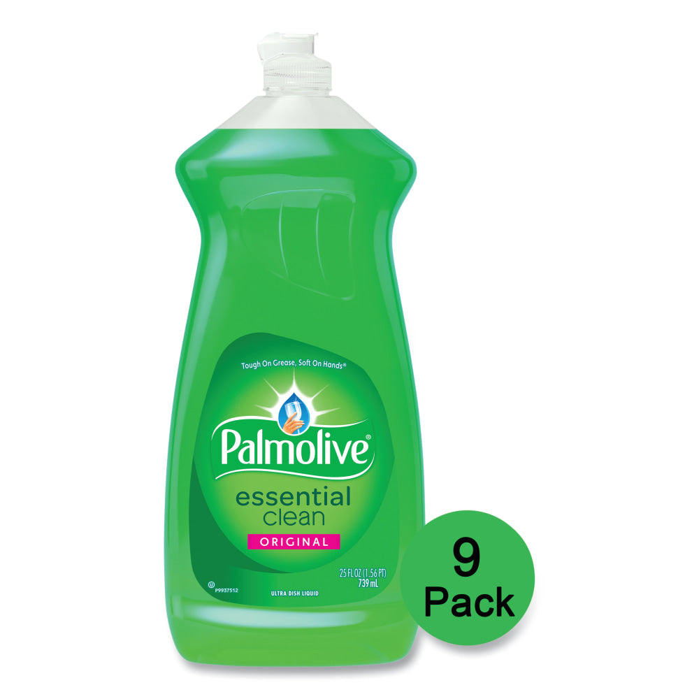 Palmolive Dishwashing Liquid, 25 Oz, Fresh Scent, Pack Of 9 Bottles