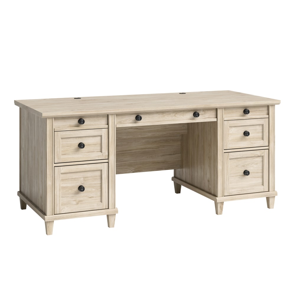 Sauder Hammond 68inW Executive Computer Desk, Chalk Oak