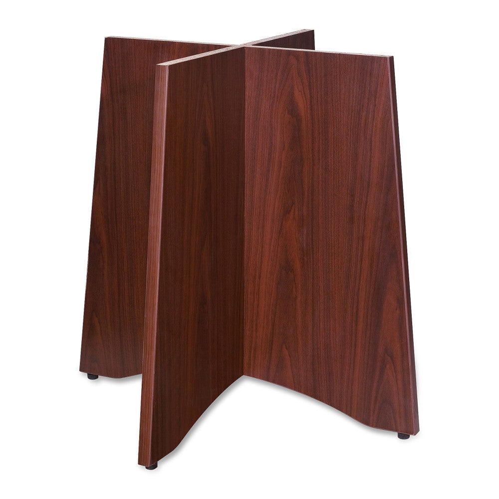 Lorell Laminate Conference Table Base, For Round Table Tops, Mahogany