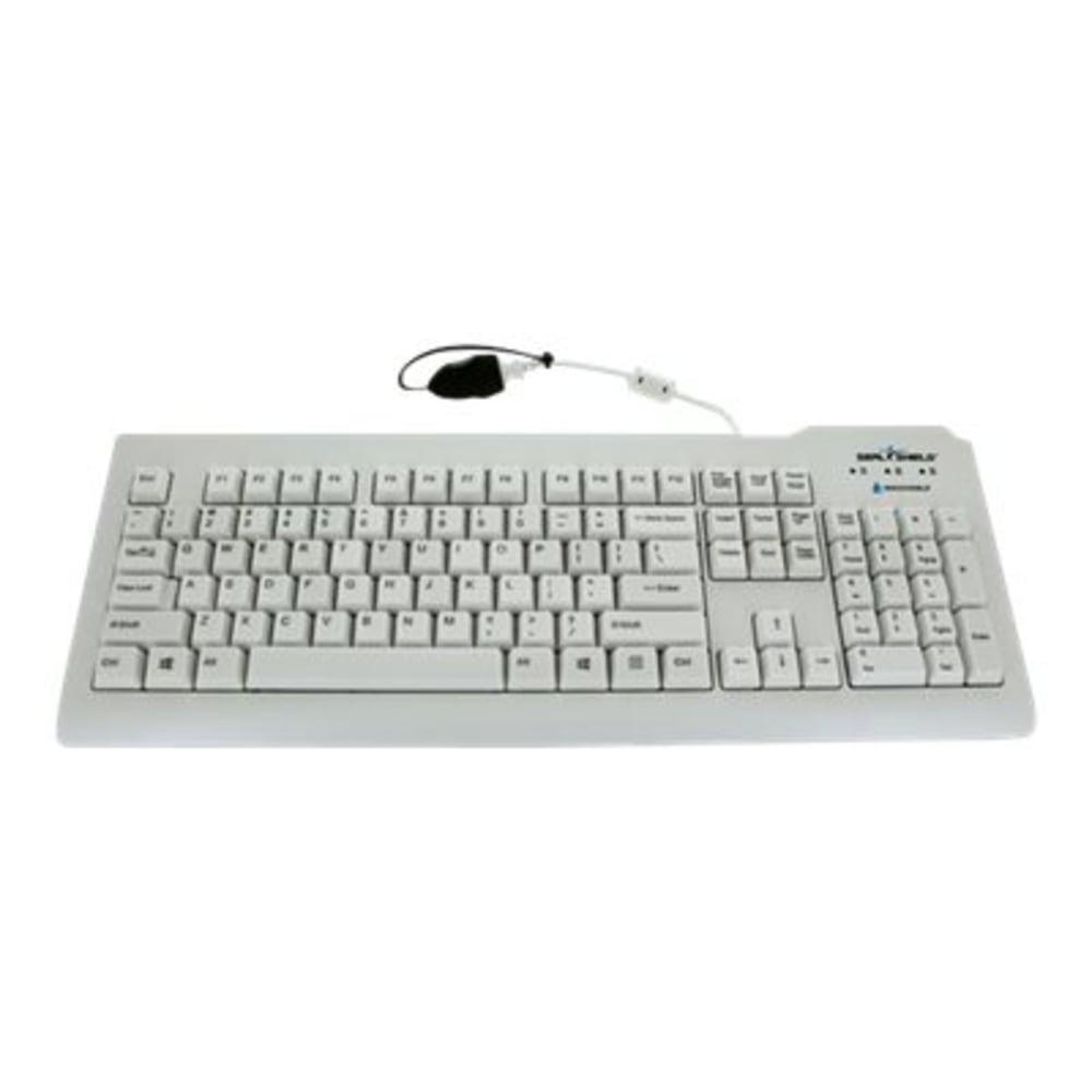 Seal Shield Silver Seal Medical-Grade Wired Keyboard, White