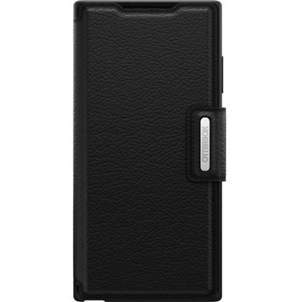 OtterBox Strada Carrying Case (Wallet) Samsung Galaxy S22 Ultra Cash, Card, Smartphone - Shadow Black - Drop Resistant - Leather Body - Holder - 6.6in Height x 3.3in Width x 0.8in Depth - 1 Pack