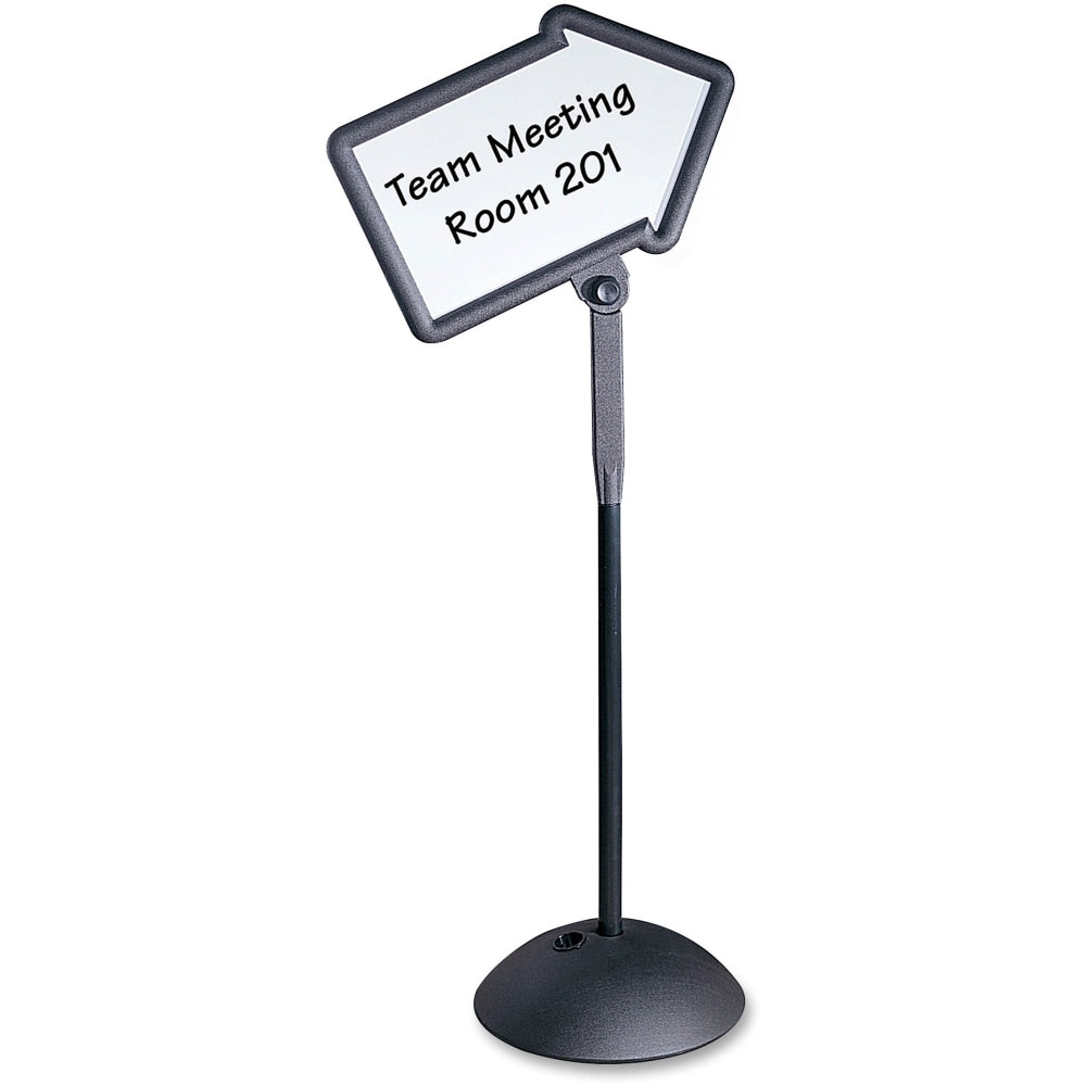 Safco Write Way Directional Sign - Steel - Black