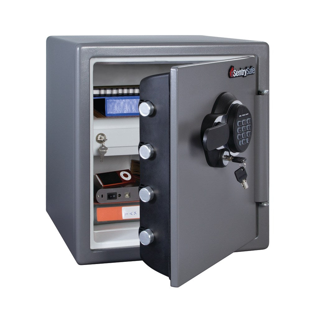 SentrySafe Fire-Safe Electronic Safe, 1.23 Cu. Ft., Gunmetal Gray