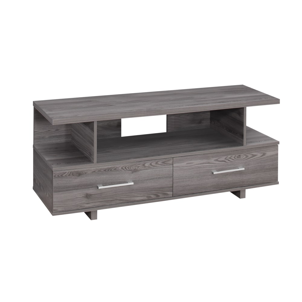 Monarch Specialties Luca TV Stand, 20inH x 47-3/4inW x 15-3/4inD, Gray