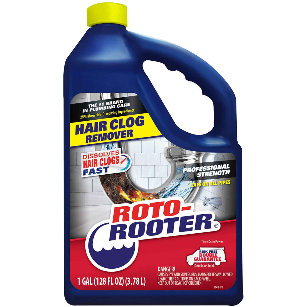 Roto Rooter Hair Clog Remover, 128 Oz, Case Of 4 Bottles