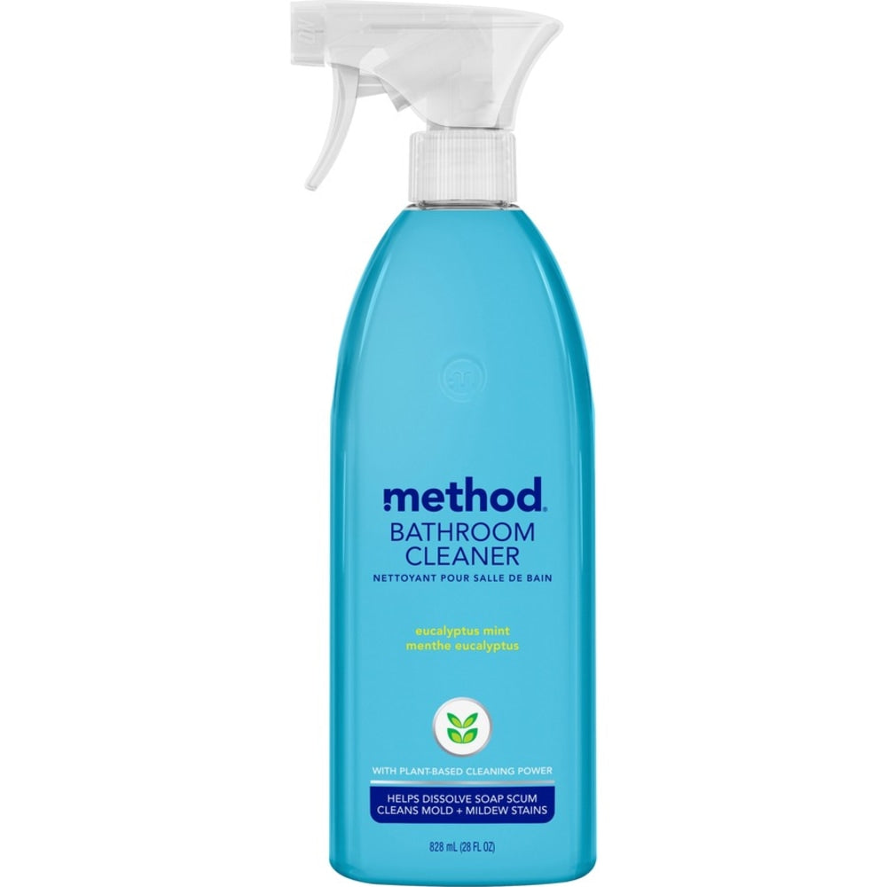 Method Daily Shower Spray Cleaner - 28 fl oz (0.9 quart) - Eucalyptus Mint Scent - 8 / Carton - Blue