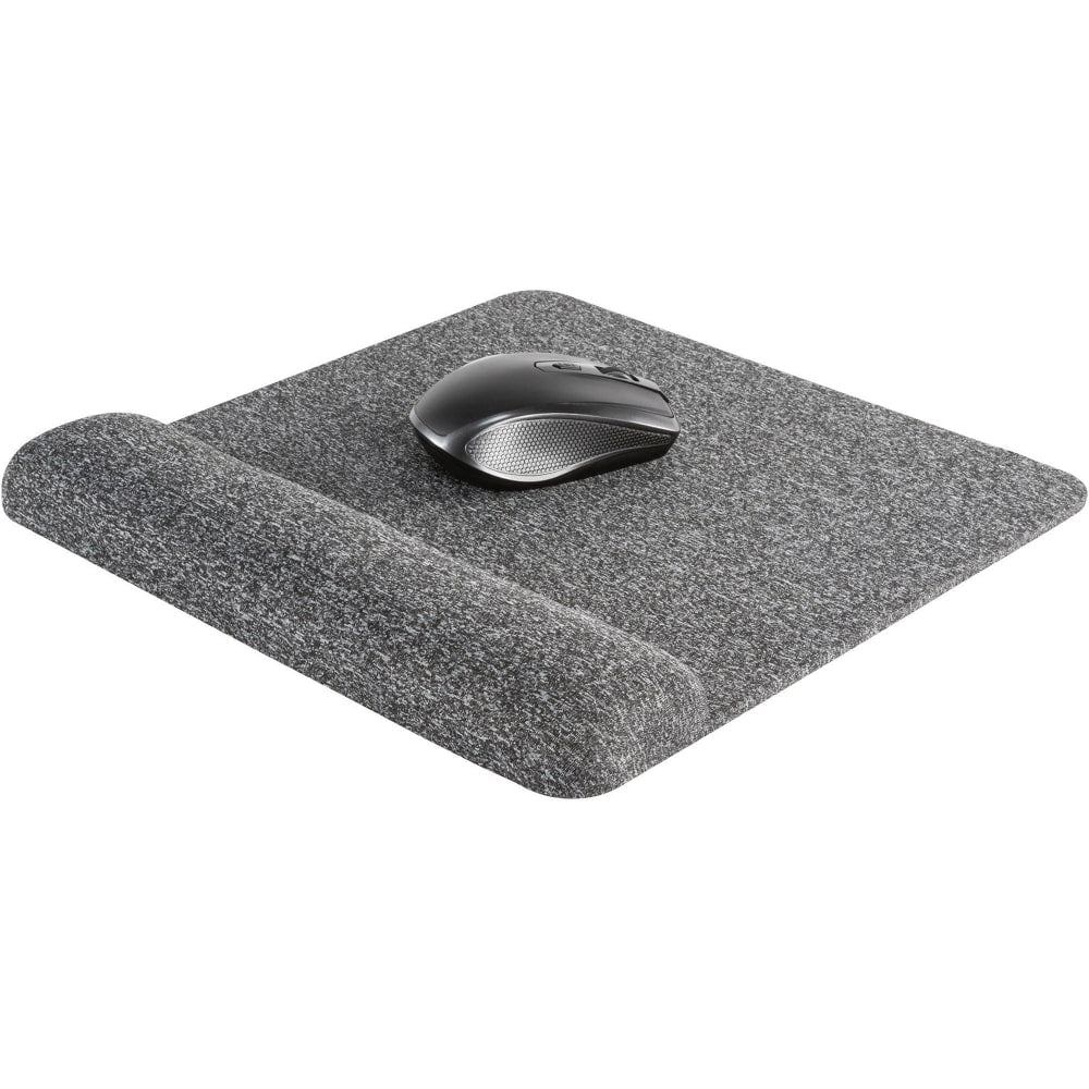 Allsop Premium Plush Memory Foam Wrist Rest, Mousepad, 1-7/8inH x 11-5/8inW x 11-13/16inD, Gray