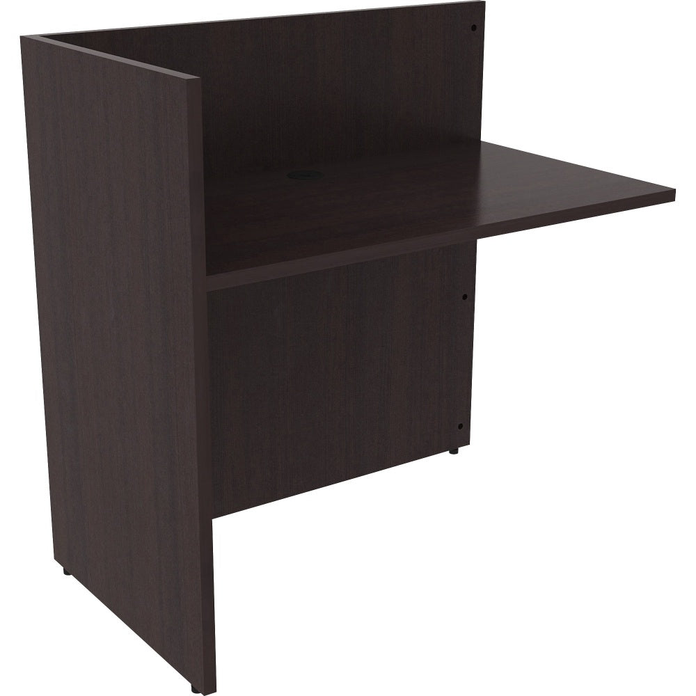 Lorell 42inW Reception Desk Return, Espresso