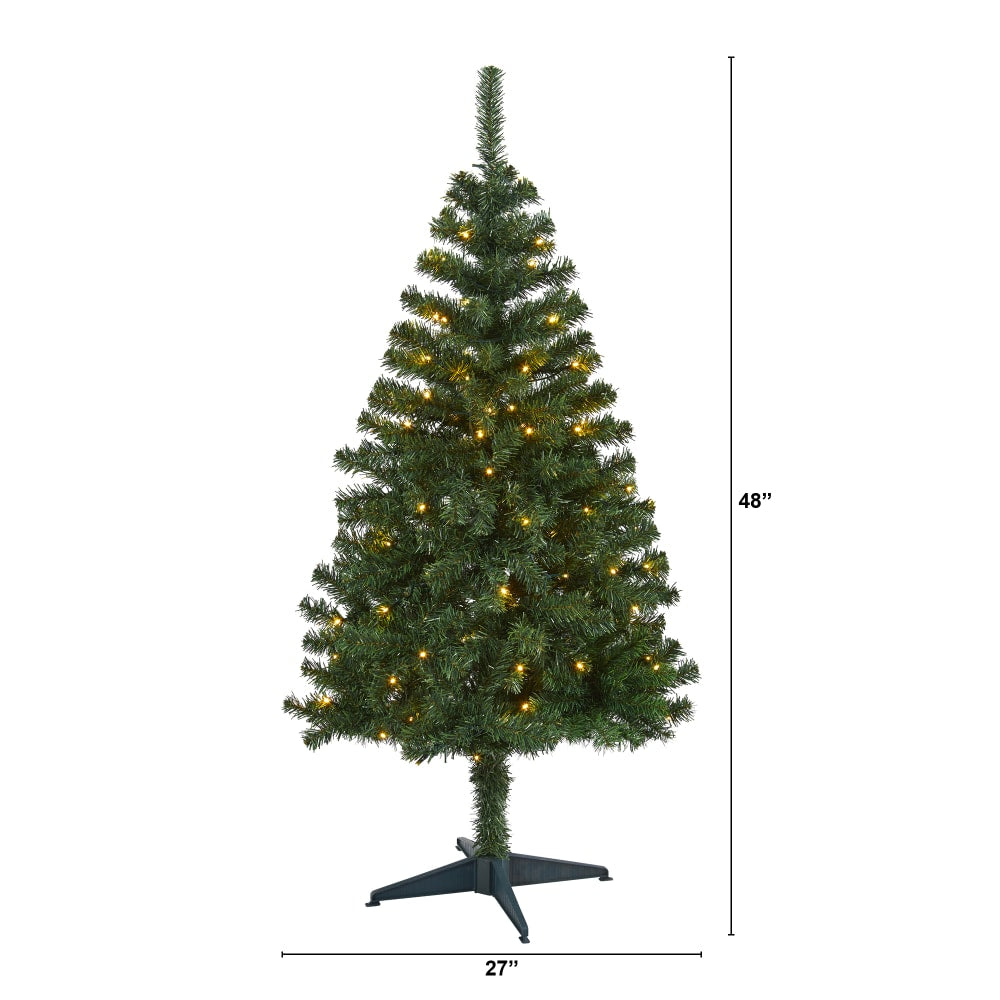 Nearly Natural Northern Tip Pine Artificial Christmas Tree, 4'