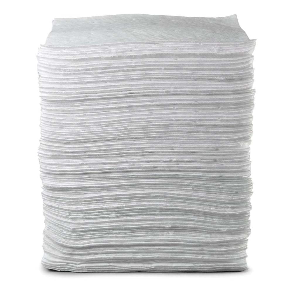 3M High-Capacity Petroleum Sorbent Pads, 17in x 19in, Case Of 100 Pads