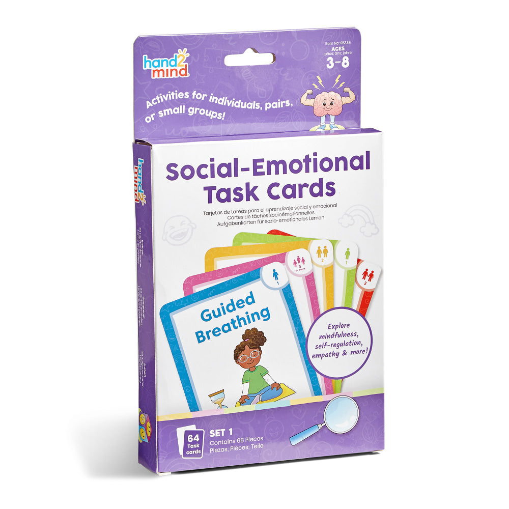 Hand2Mind Social-Emotional Task Cards, Pre-K to Grade 3, Set Of 64 Cards