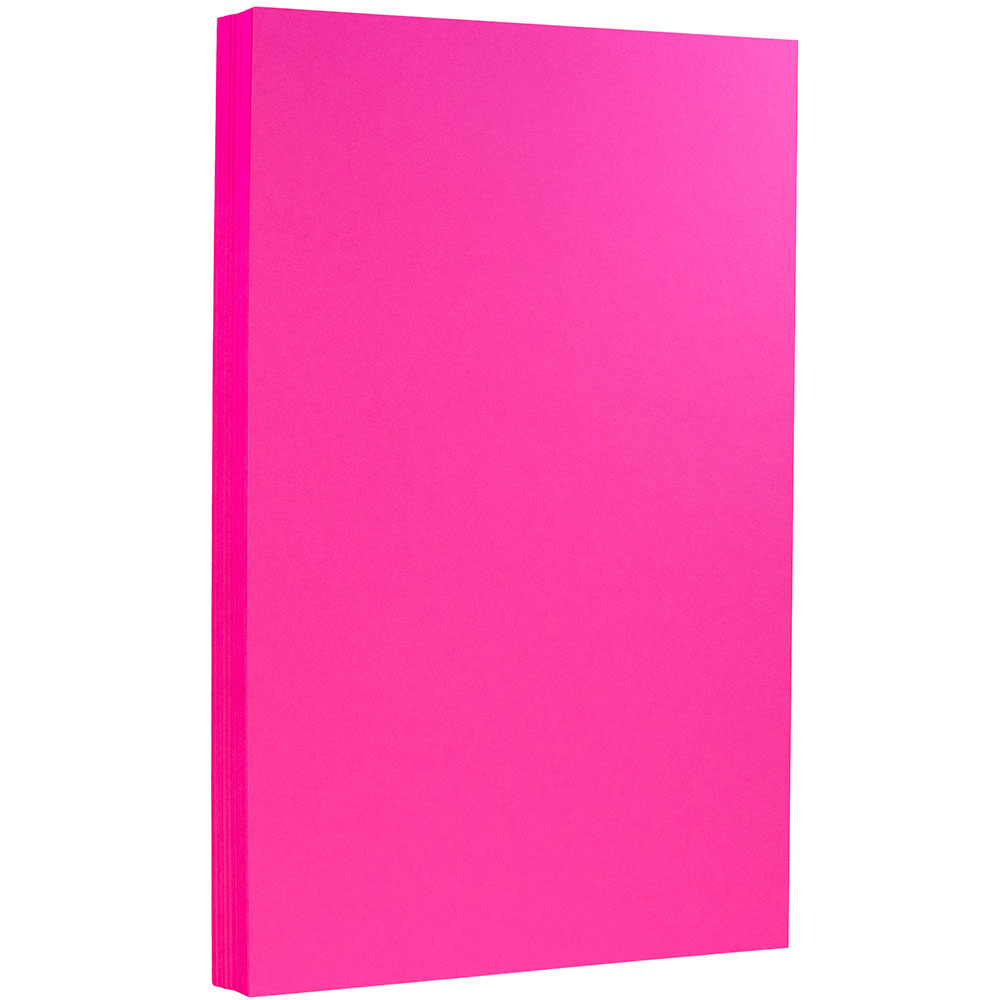 JAM Paper Card Stock, Ultra Fuchsia, Legal (8.5in x 14in), 65 Lb, Pack Of 50