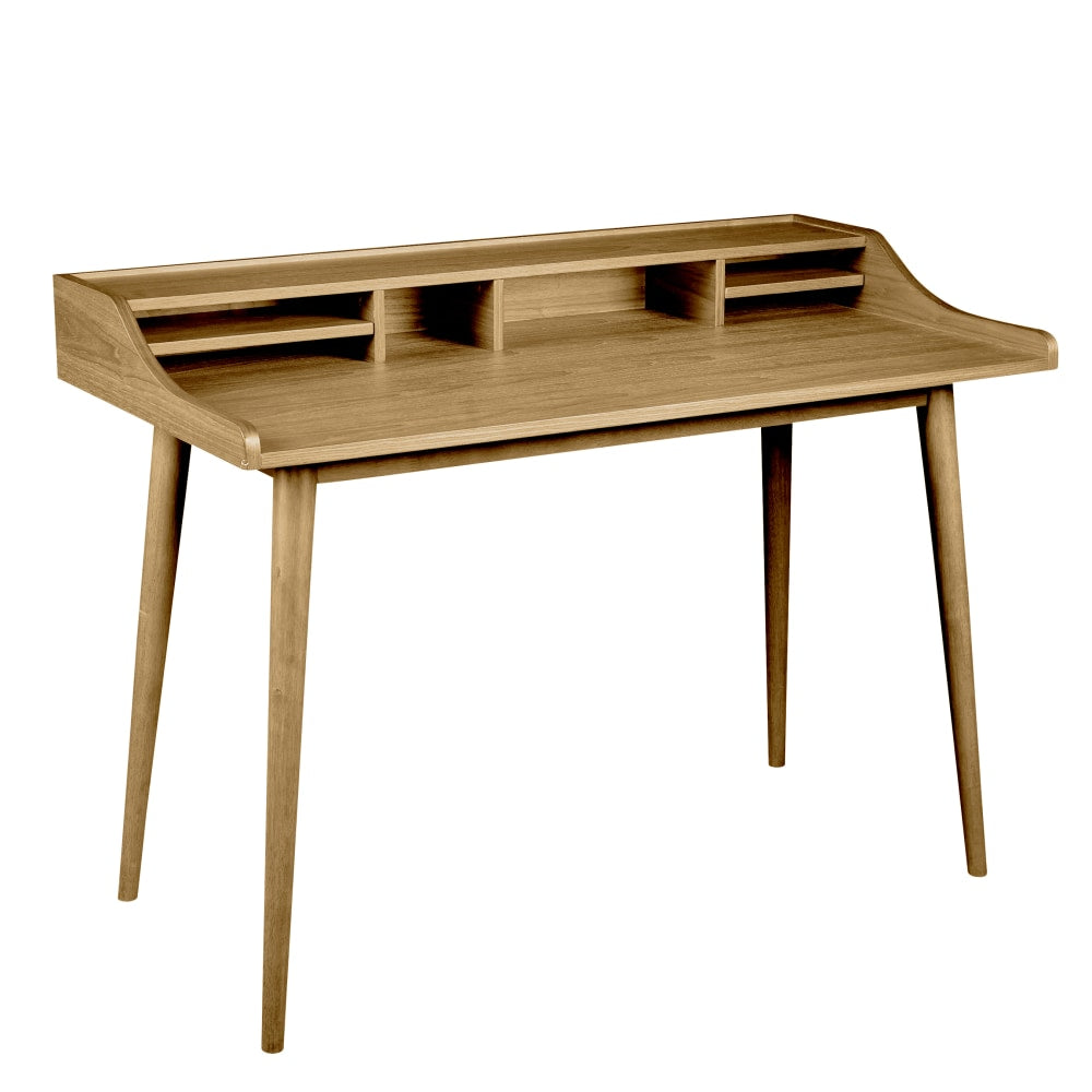 Eurostyle Flavio 47inW Writing Desk, Natural Oak