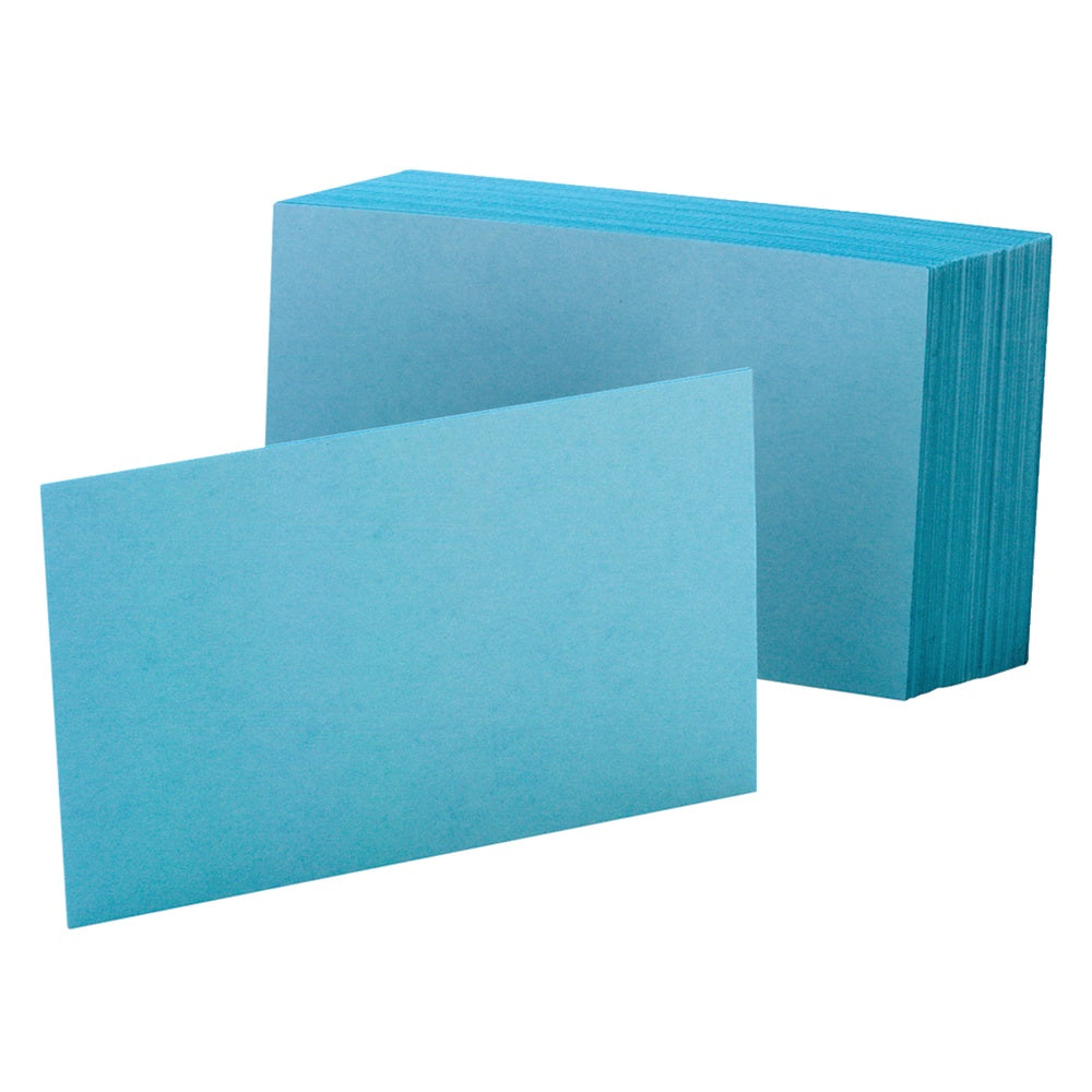 Oxford Color Index Cards, Unruled, 4in x 6in, Blue, Pack Of 100