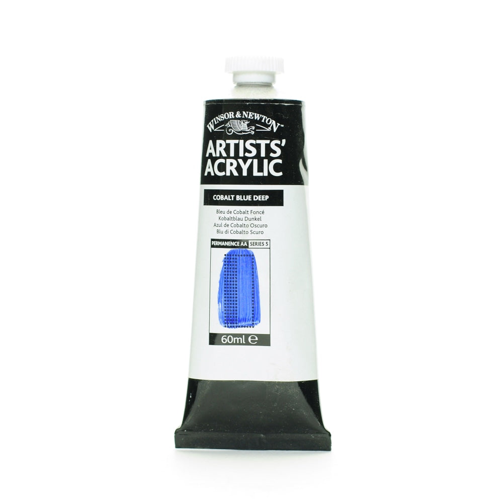 Winsor & Newton Professional Acrylic Colors, 60 mL, Cobalt Blue Deep, 180