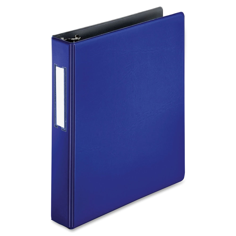 Business Source 1.5in D-Ring Binder, 1 1/2in Ring, Blue