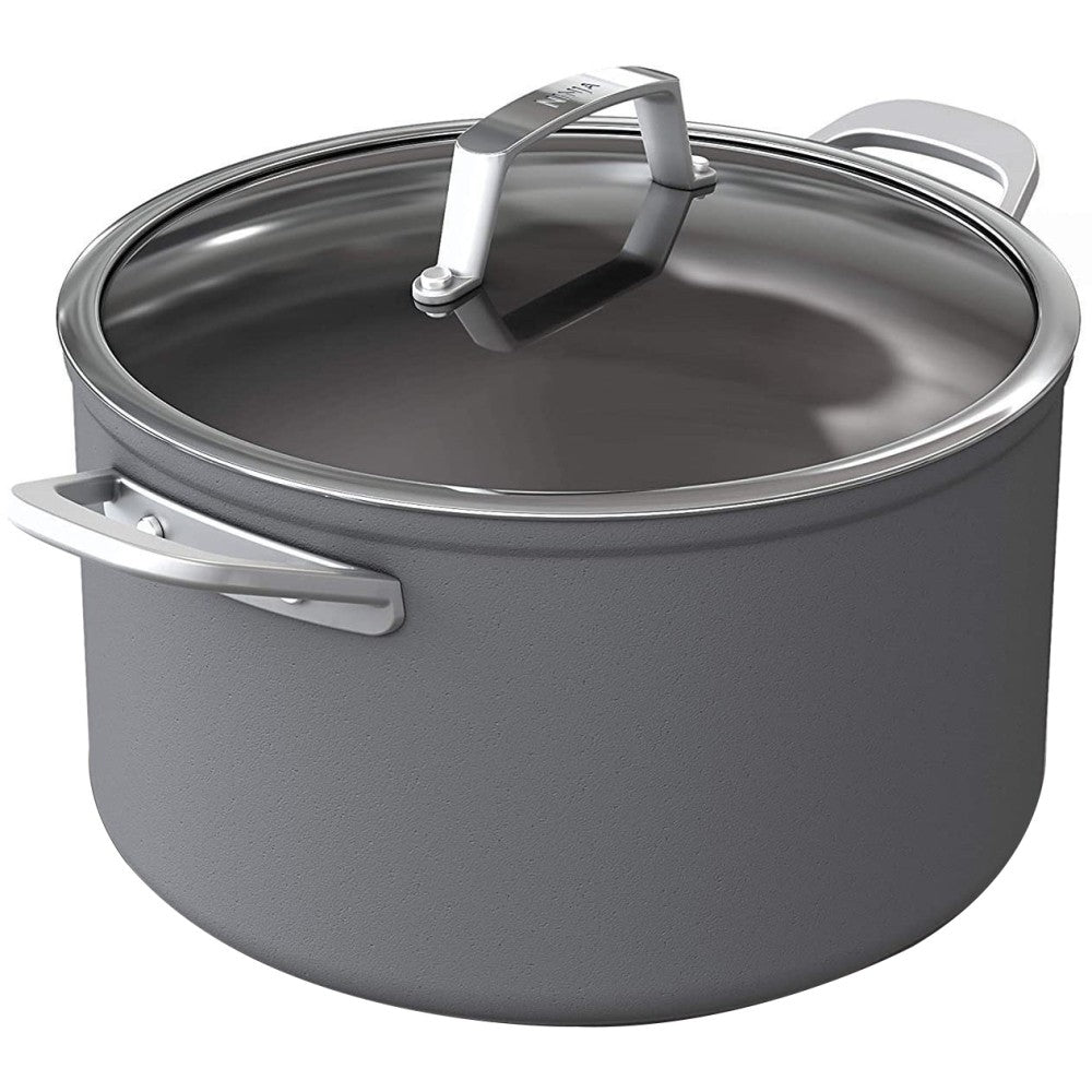 Ninja Foodi Stainless-Steel NeverStick Premium Stockpot, 8 Qt, Slate Gray