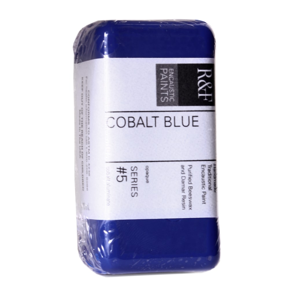 R & F Handmade Paints Encaustic Paint Cake, 40 mL, Cobalt Blue