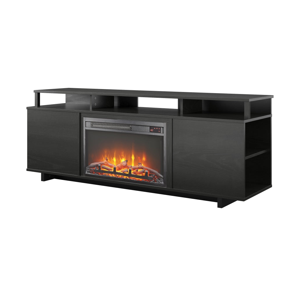 Ameriwood Home Mason Fireplace TV Stand For 65in TVs, Black