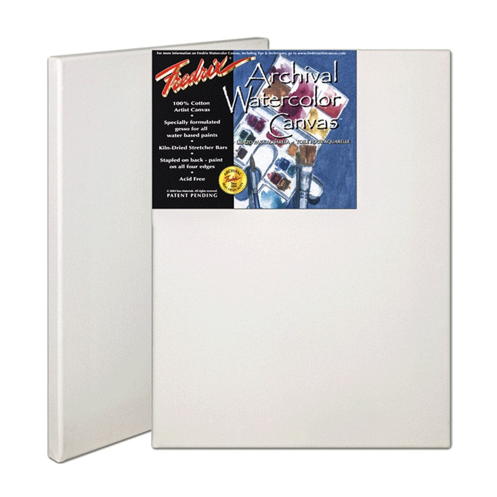 Fredrix Archival Watercolor Stretched Canvases, 12in x 16in, Pack Of 2