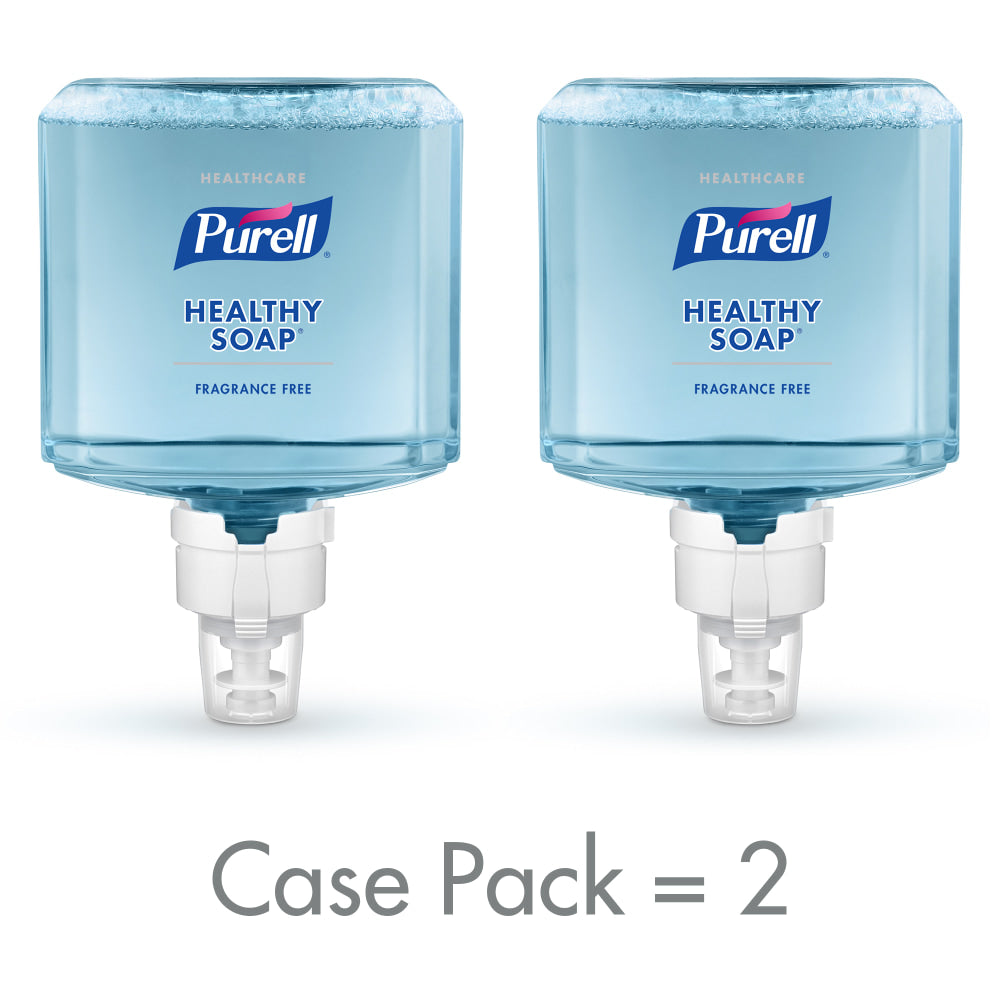 Purell Healthy Gentle & Free Foam Hand Soap, Unscented, 40.57 Oz, Carton Of 2 Bottles