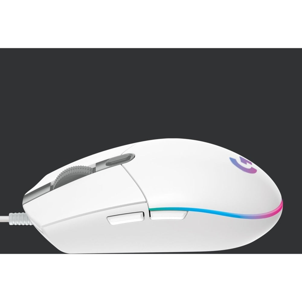 Logitech G203 LIGHTSYNC Wired Gaming Mouse, White, 910-005791