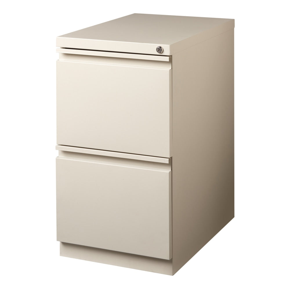 WorkPro 23inD Vertical 2-Drawer Mobile Pedestal File Cabinet, Putty