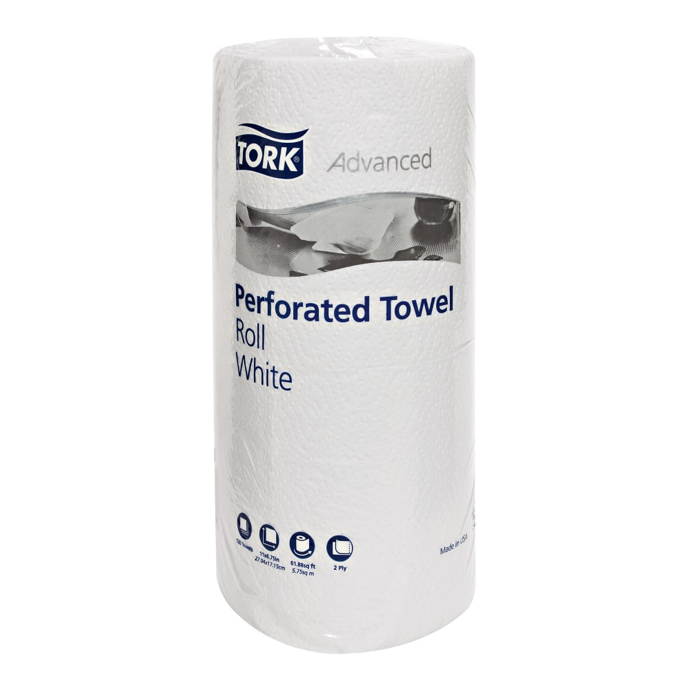 SCA Tissue 2-Ply Paper Towels, 100% Recycled, 120 Sheets Per Roll, Pack Of 30 Rolls