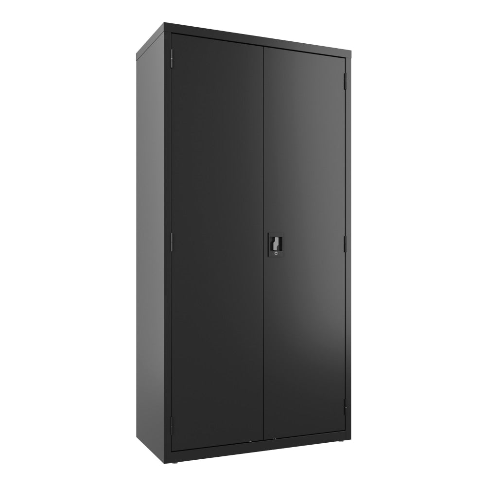 Lorell Fortress Series Steel Wardrobe Cabinet, Black