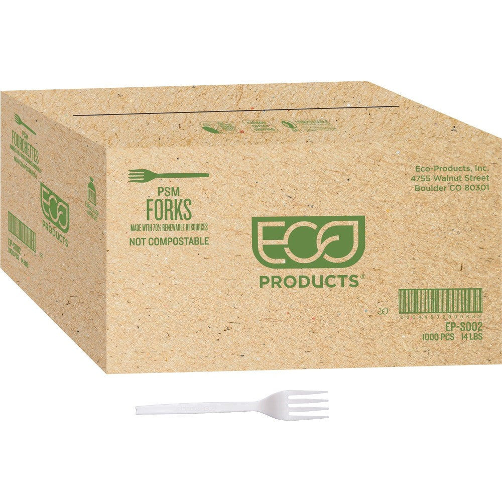 Eco-Products Plant Starch Forks, Cream, Pack Of 1,000