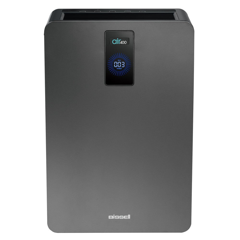 Bissell Air400 Tower Air Purifier, 485.5 Sq. Ft. Coverage, 24-3/8in x 16-3/16in, Black