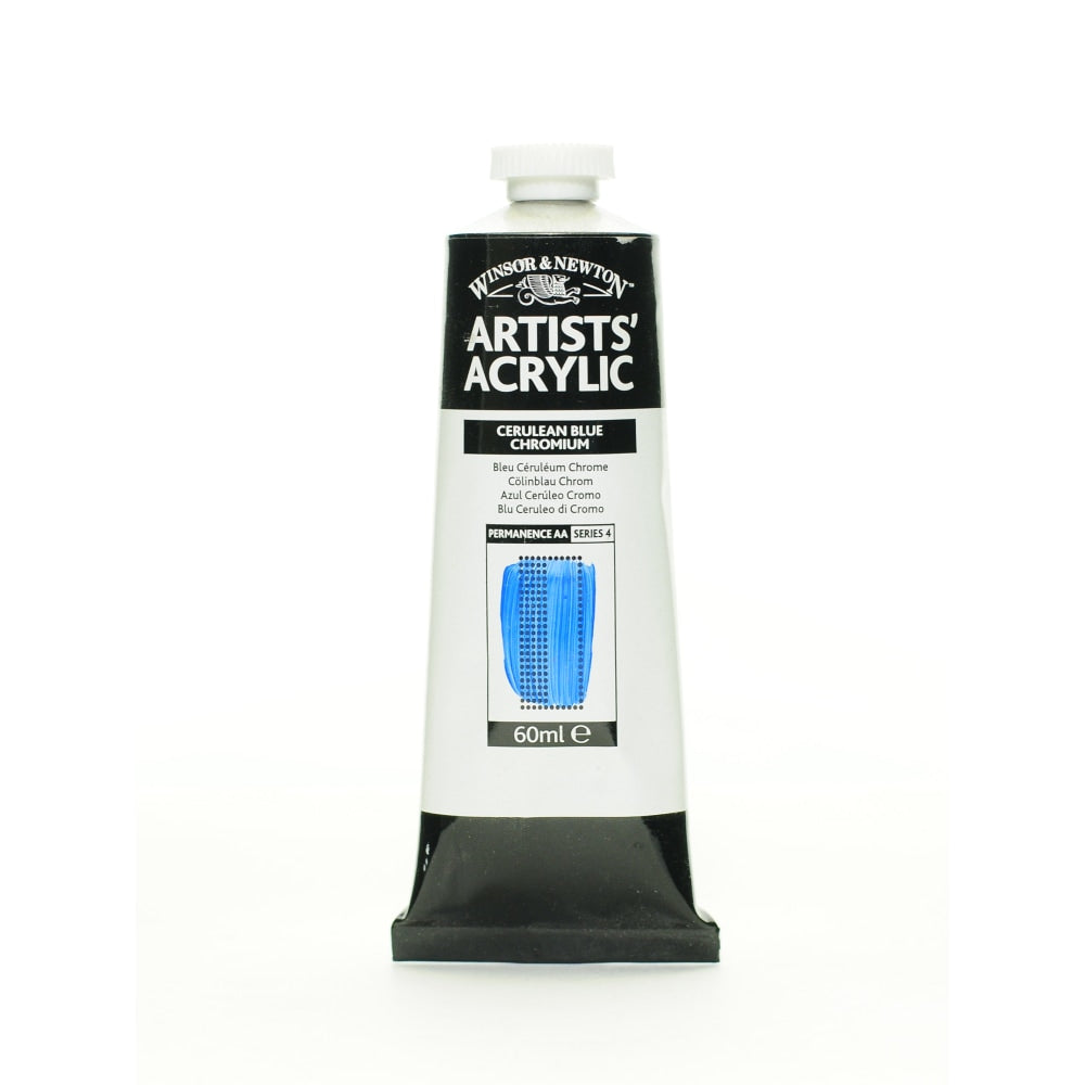 Winsor & Newton Professional Acrylic Colors, 60 mL, Cerulean Blue Chromium, 130