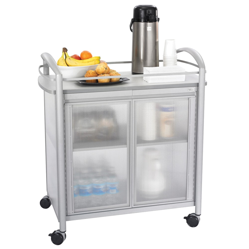 Safco Impromptu Refreshment Cart, 36 1/2inH x 34inW x 21 1/4inD, Gray