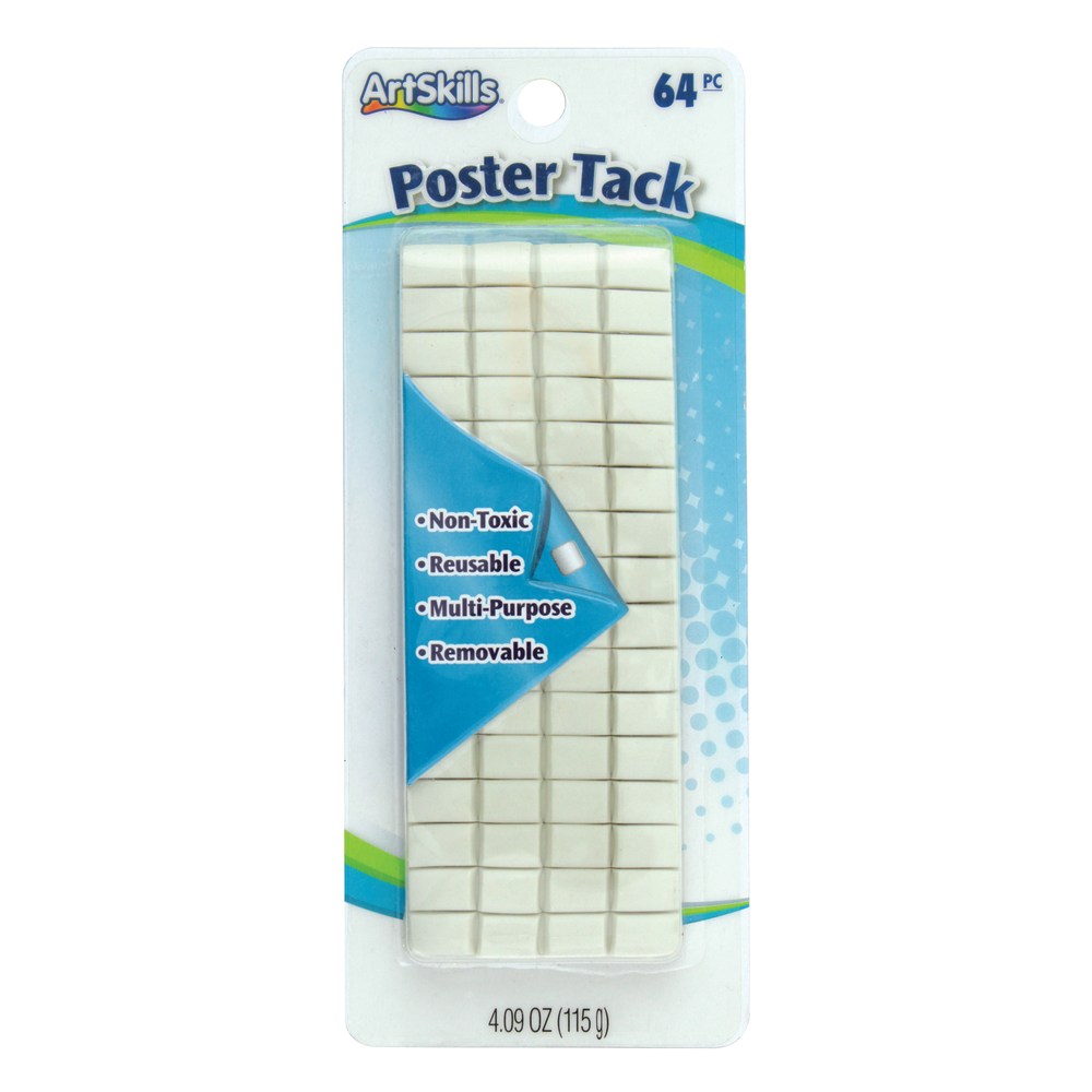 ArtSkills Poster Tack, White, Pack Of 64