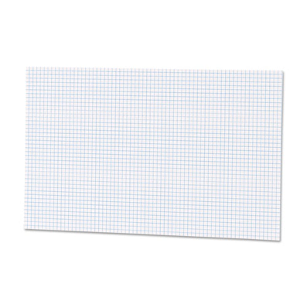 Ampad Graph Pad - 50 Sheets - Both Side Ruling Surface - 15 lb Basis Weight - Tabloid - 11in x 17in - White Paper - Chipboard Backing, Smudge Resistant - 1 / Pad