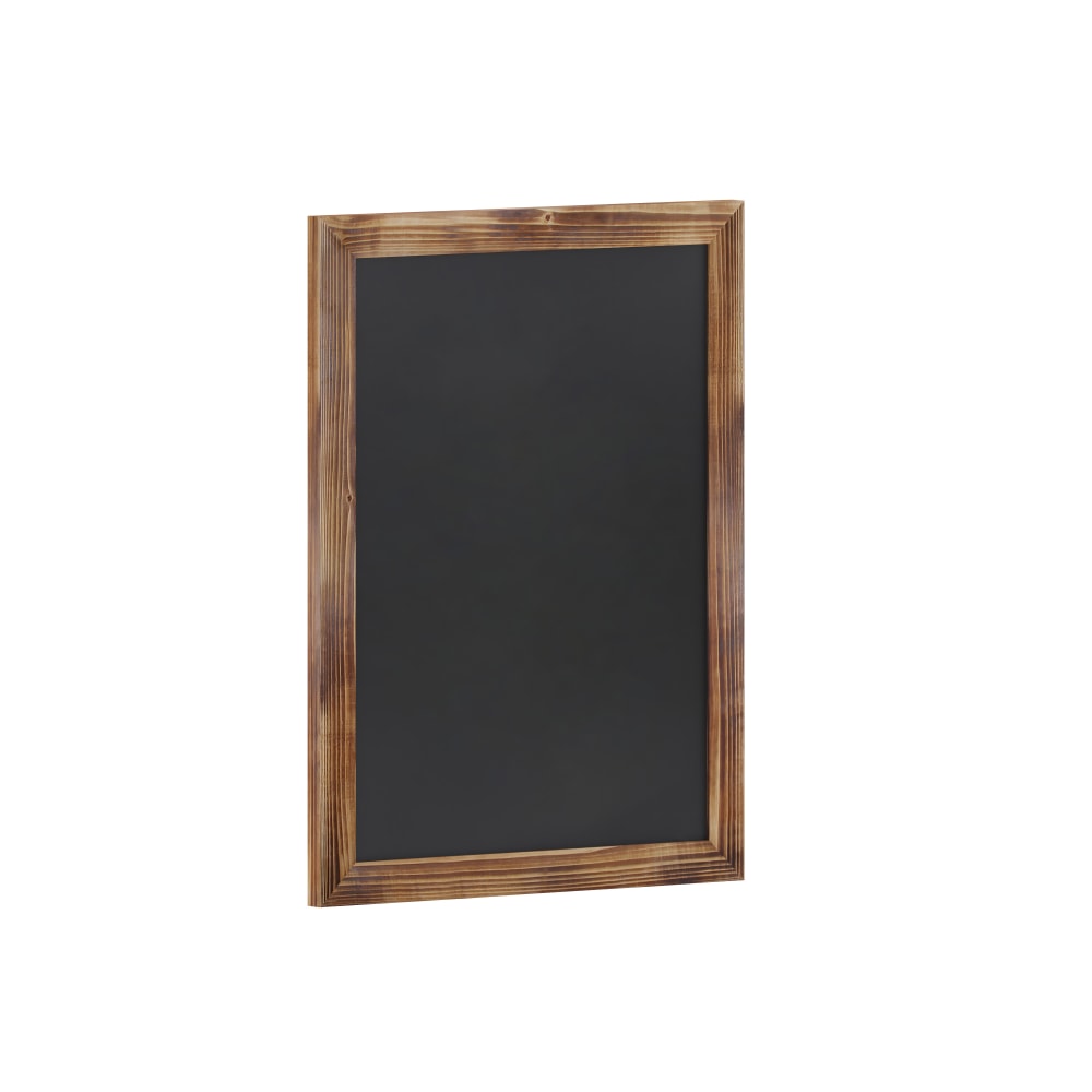 Flash Furniture Canterbury Wall Mount Magnetic Chalkboard Sign, 18in x 24in, Torched Brown