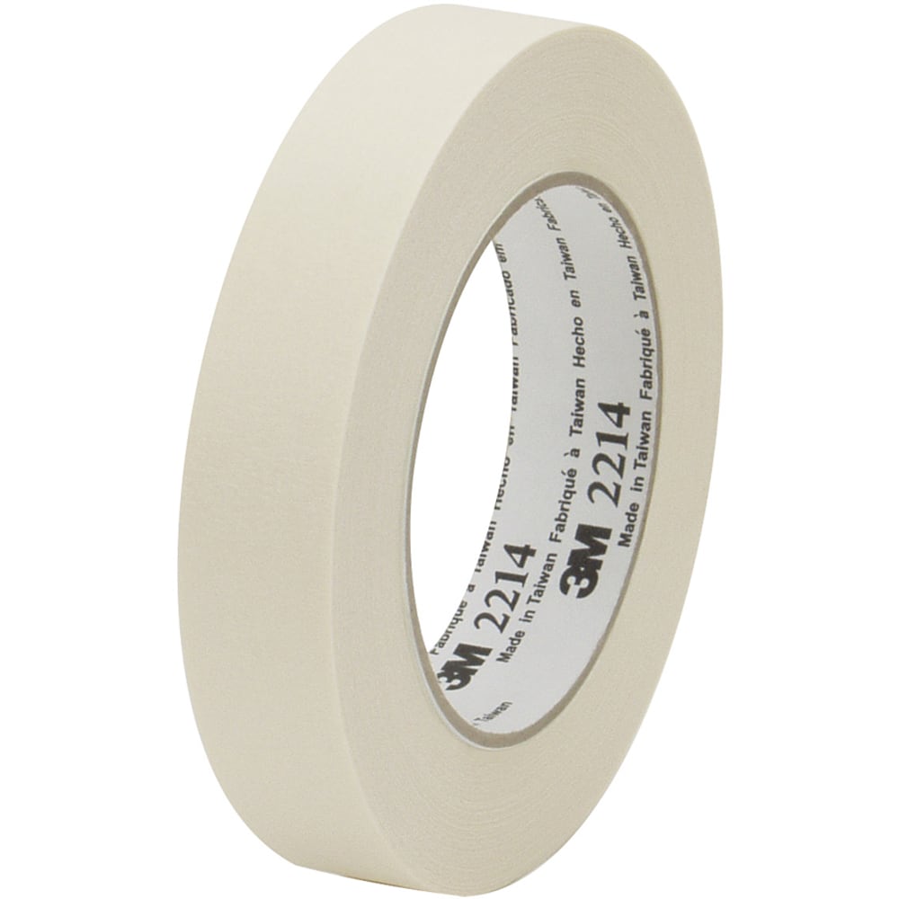 3M 2214 Masking Tape, 1 1/2in x 60 Yd., Natural, Case Of 24