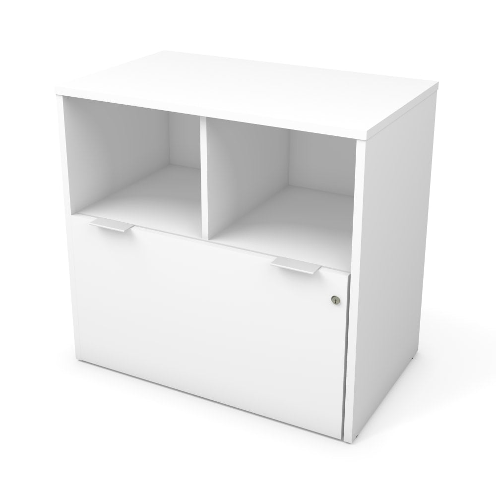 Bestar i3 Plus 30-1/8inW x 18-1/4inD 1-Drawer Lateral File Cabinet, White